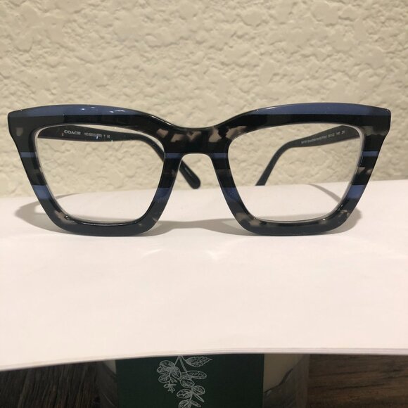 Coach 547787(Blue Glitter Varsity Stripe) Eye Glasses - Picture 9 of 16